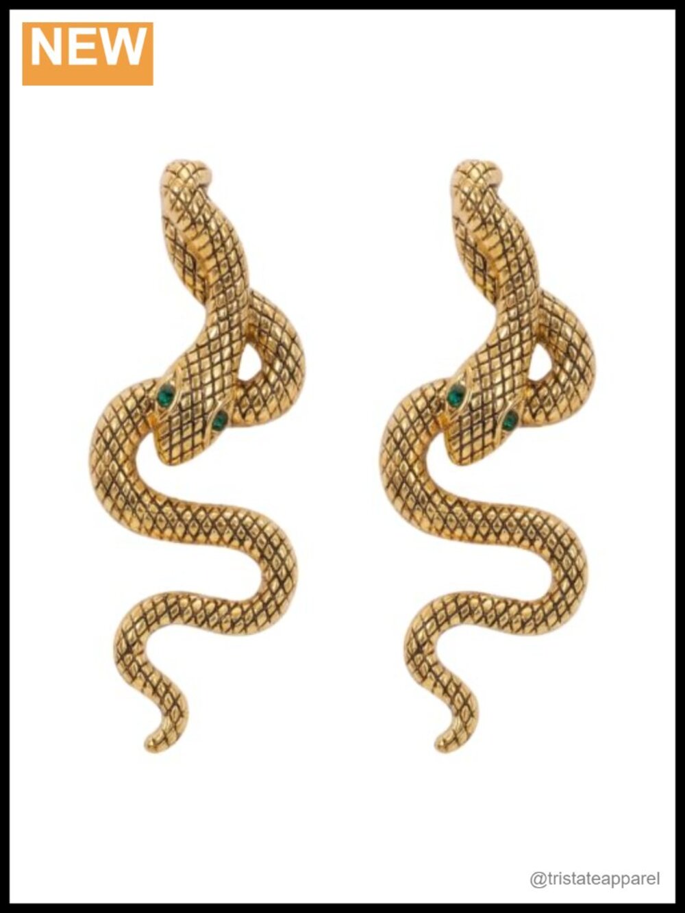 Gothic Snake Drop Earrings Alloy Halloween Costume Jewelry